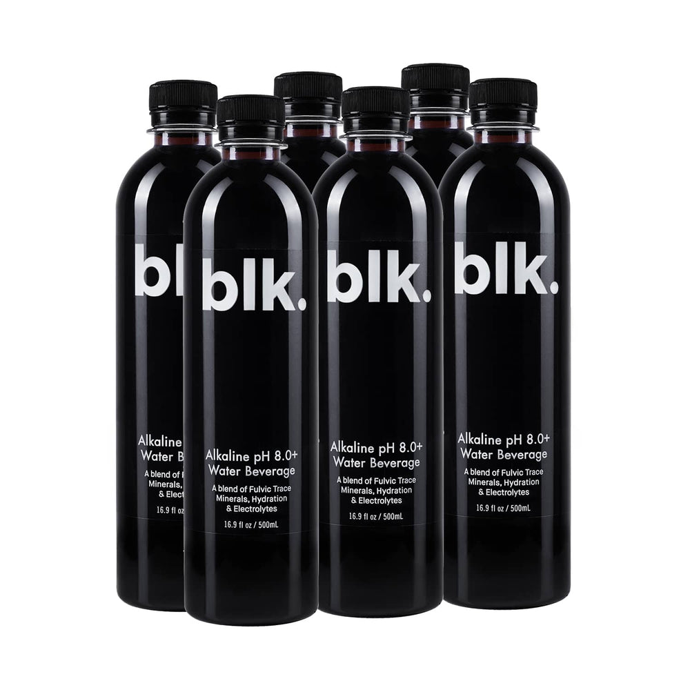 blk. Natural Mineral Alkaline Water, 16.9 oz. (500 mL), 12 Pack, 8 pH Water,  Bio 