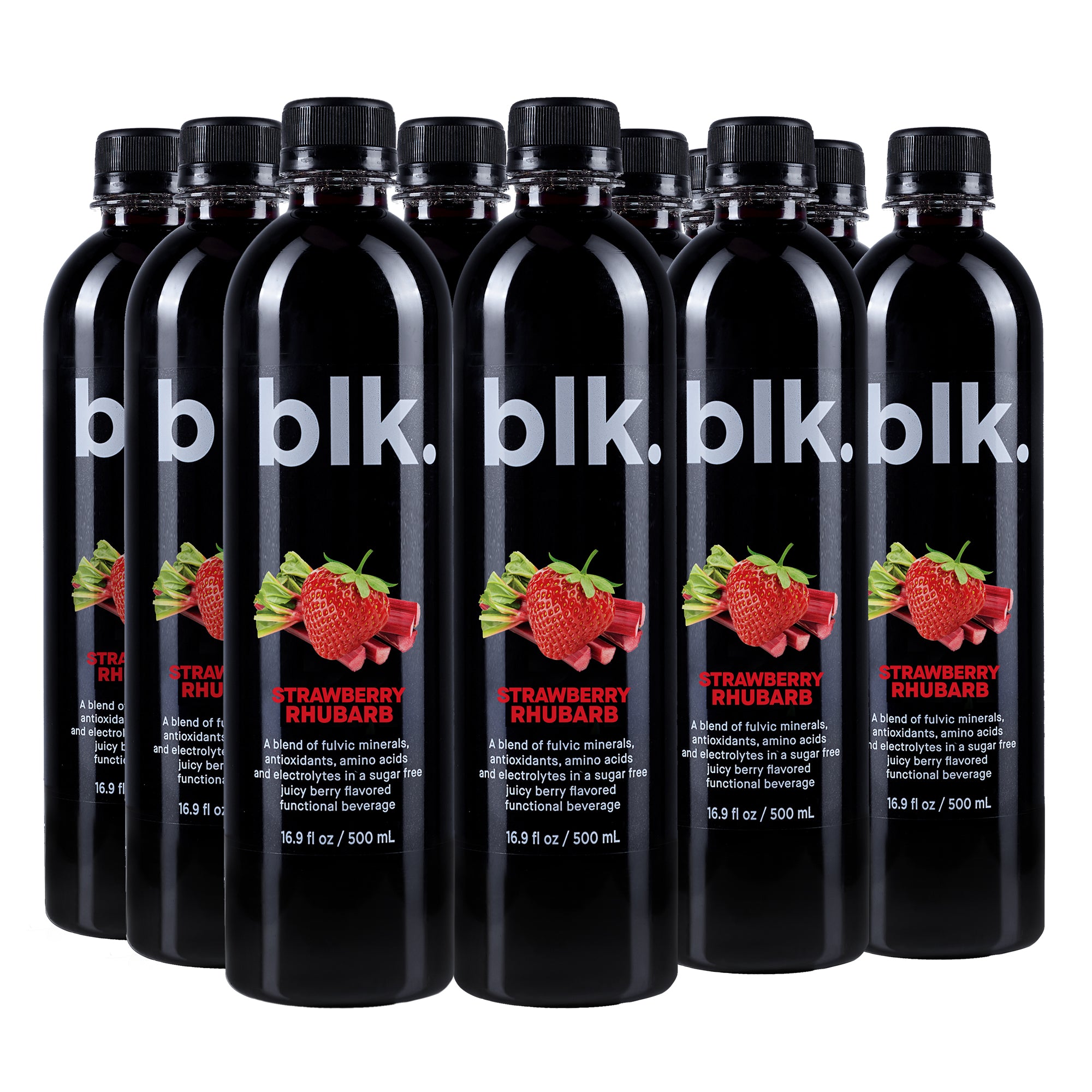 blk. Natural Mineral Alkaline Water, 16.9 oz. (500 mL), 12 Pack, 8 pH  Water, Bioavailable Fulvic & Humic Acid Extract, Trace Minerals,  Electrolytes to